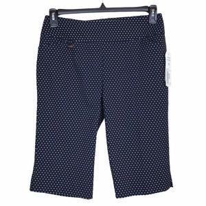 Lisette L Fit-To-Flatter Navy PolkaDot Golf Shorts